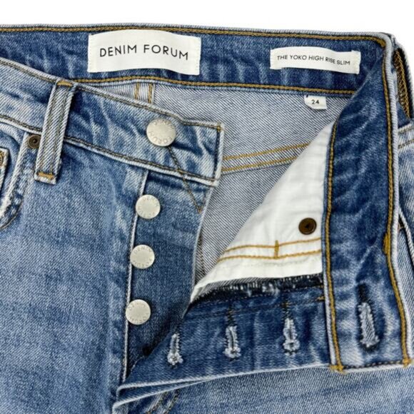 Aritzia Denim Forum The Yoko High Rise Slim Jean Women's Size 24 - Picture 6 of 9